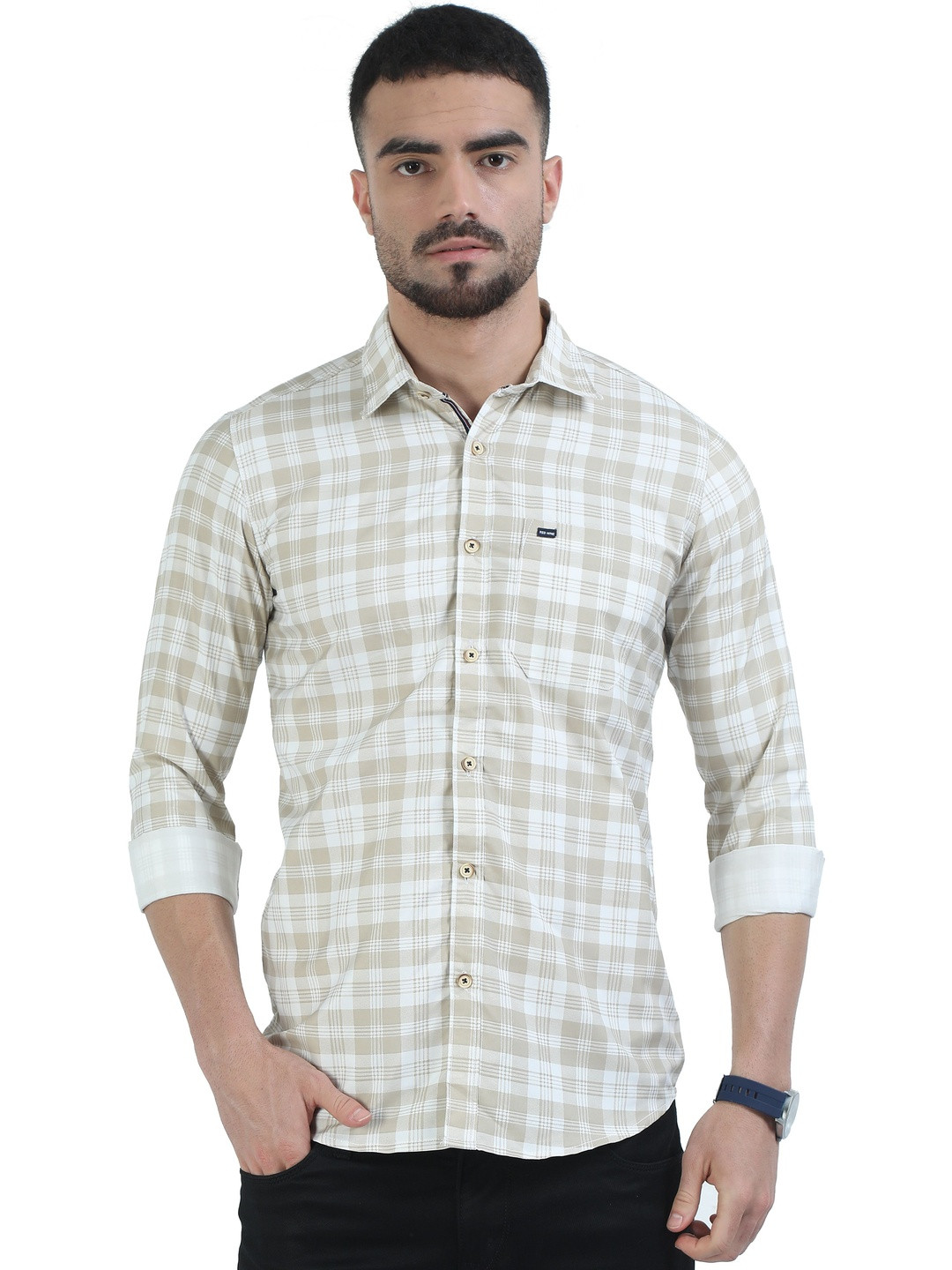 Rocket Science Men Multi Cotton Slim Fit Comfort Shirts