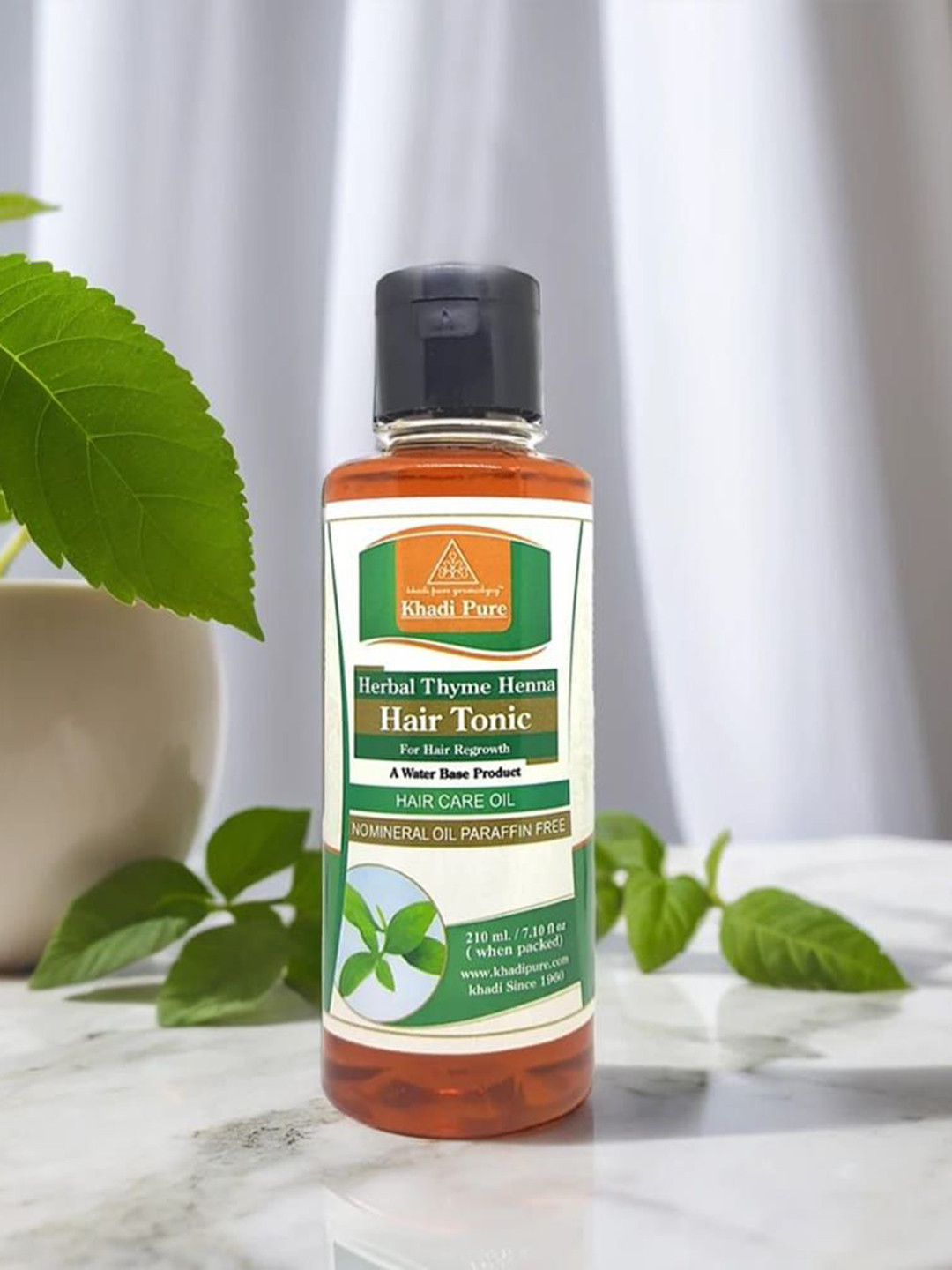 Khadi Pure Set Of 4 Herbal Thyme Henna Hair Tonic- 210 ml Each