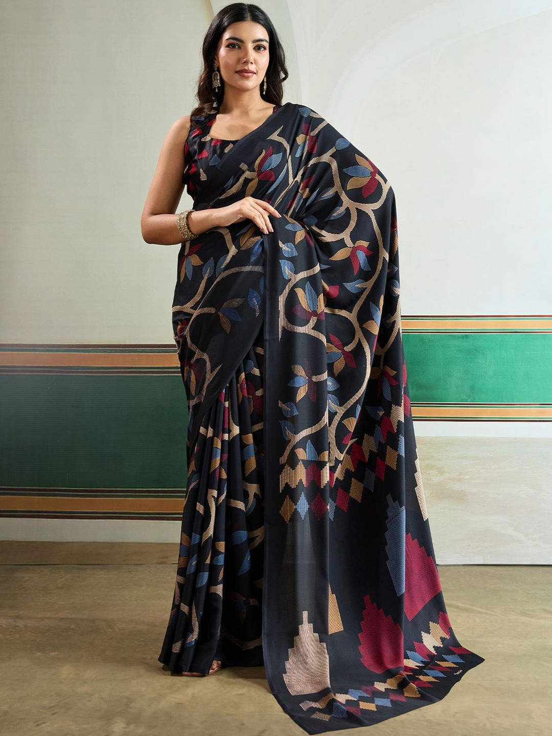 Anouk Rustic Art Silk Handloom Banarasi Saree