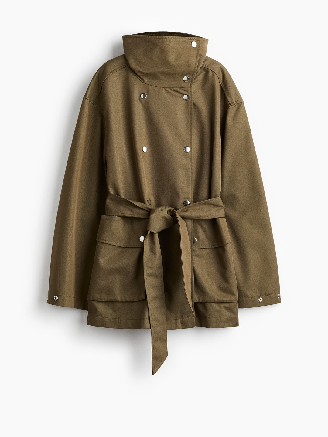 H&M Tie-Belt Twill Jacket