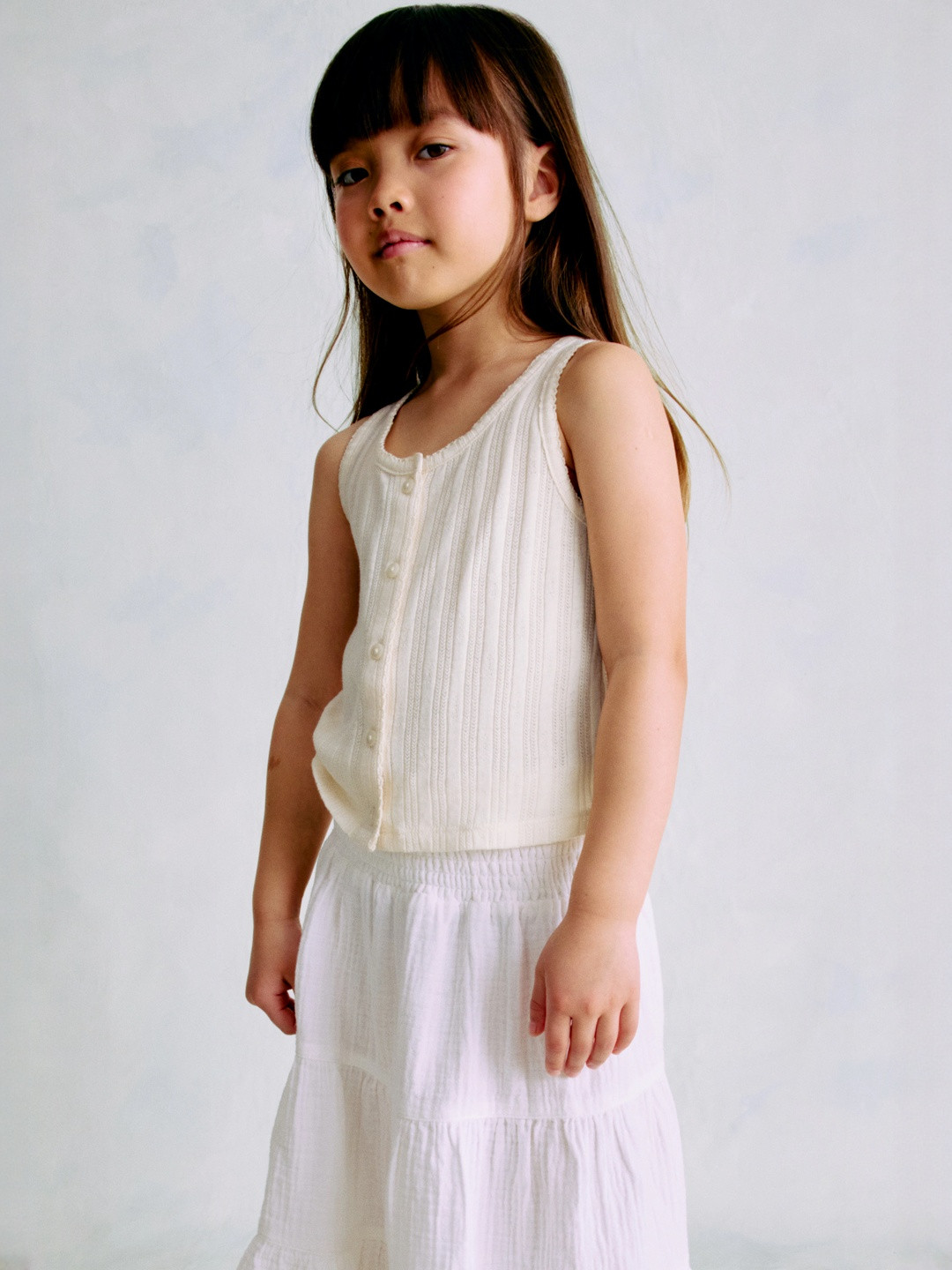 H&M Girls Pointelle Jersey Vest Top