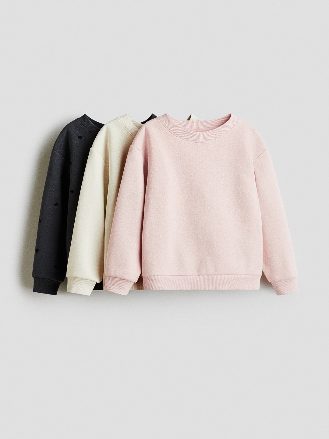 H&M 3-Pack Brushed-Inside Sweatshirts