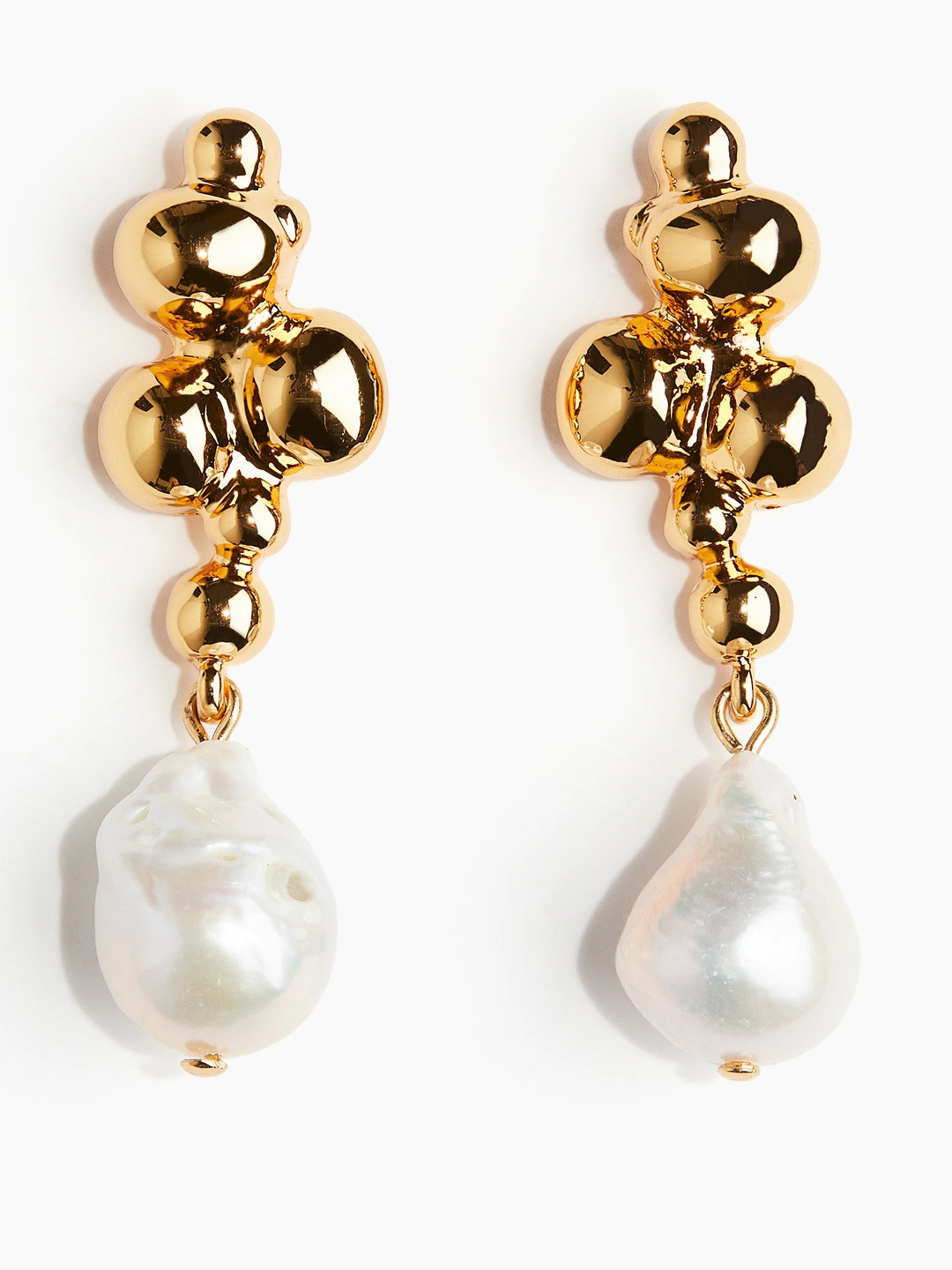 H&M Gold-Plated Pearl Earrings