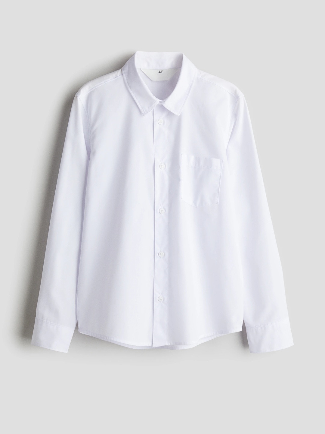 H&M Boys White Solid Easy-iron shirt