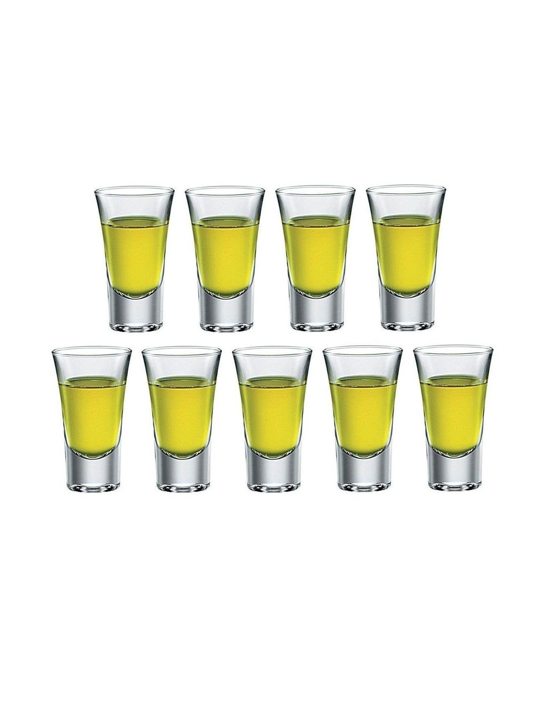 1ST TIME Transparent 9 Pieces Dishwasher Safe Shot Glasses 30ml Each