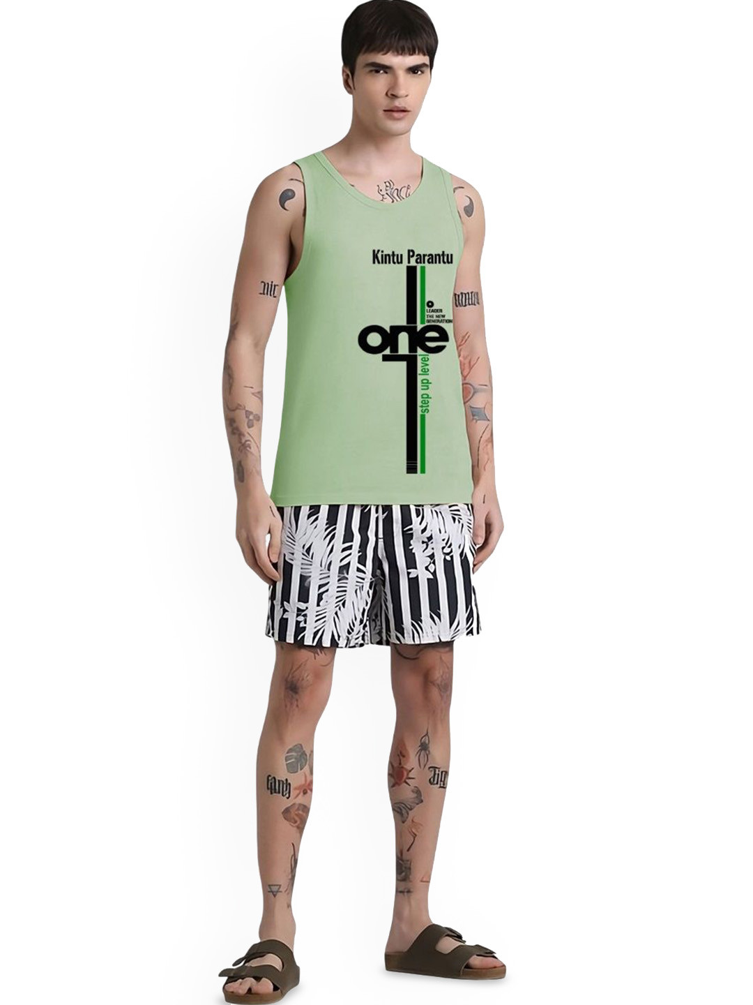 Parona Printed Gym Vest M--Vest-5-Pista-S