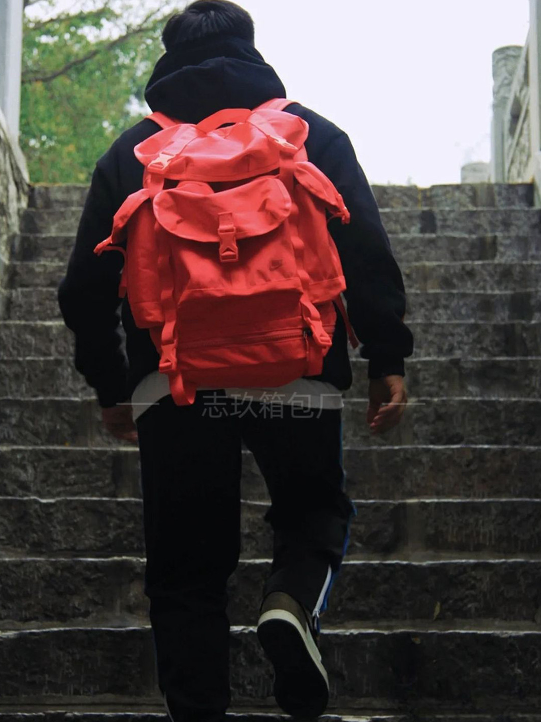 Mast & Harbour Men Solid Canvas Backpack with Multi Pockets