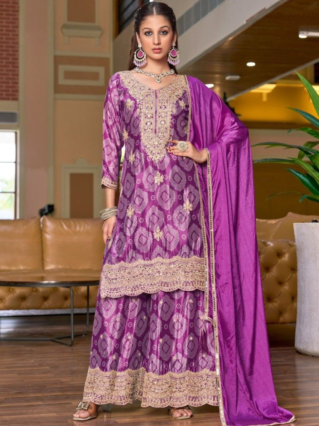 AUTUMN LANE Women Pailan Orchid Full Work Suit Set