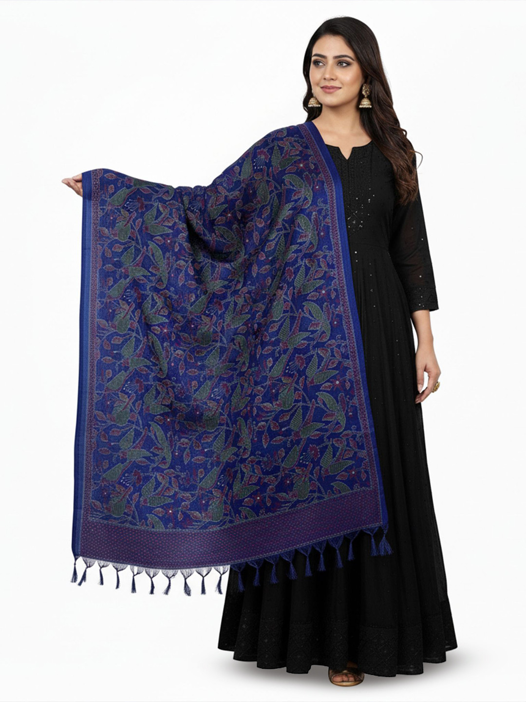 Traditions Bazaar Birds Embroidered Kantha Work Dupatta