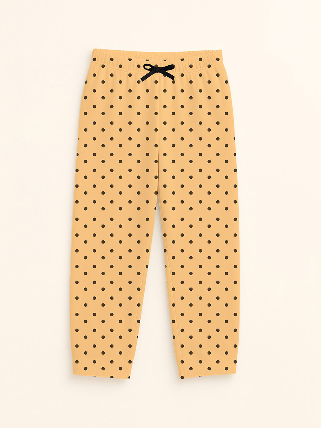 DIAZ Kids Polka Dots Printed Mid-Rise Cotton Lounge Pants