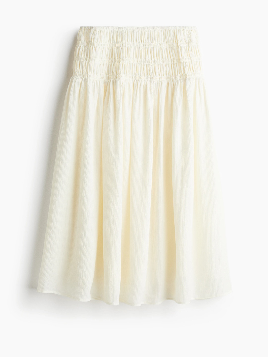 H&M Smock-Waisted Crepe Skirt