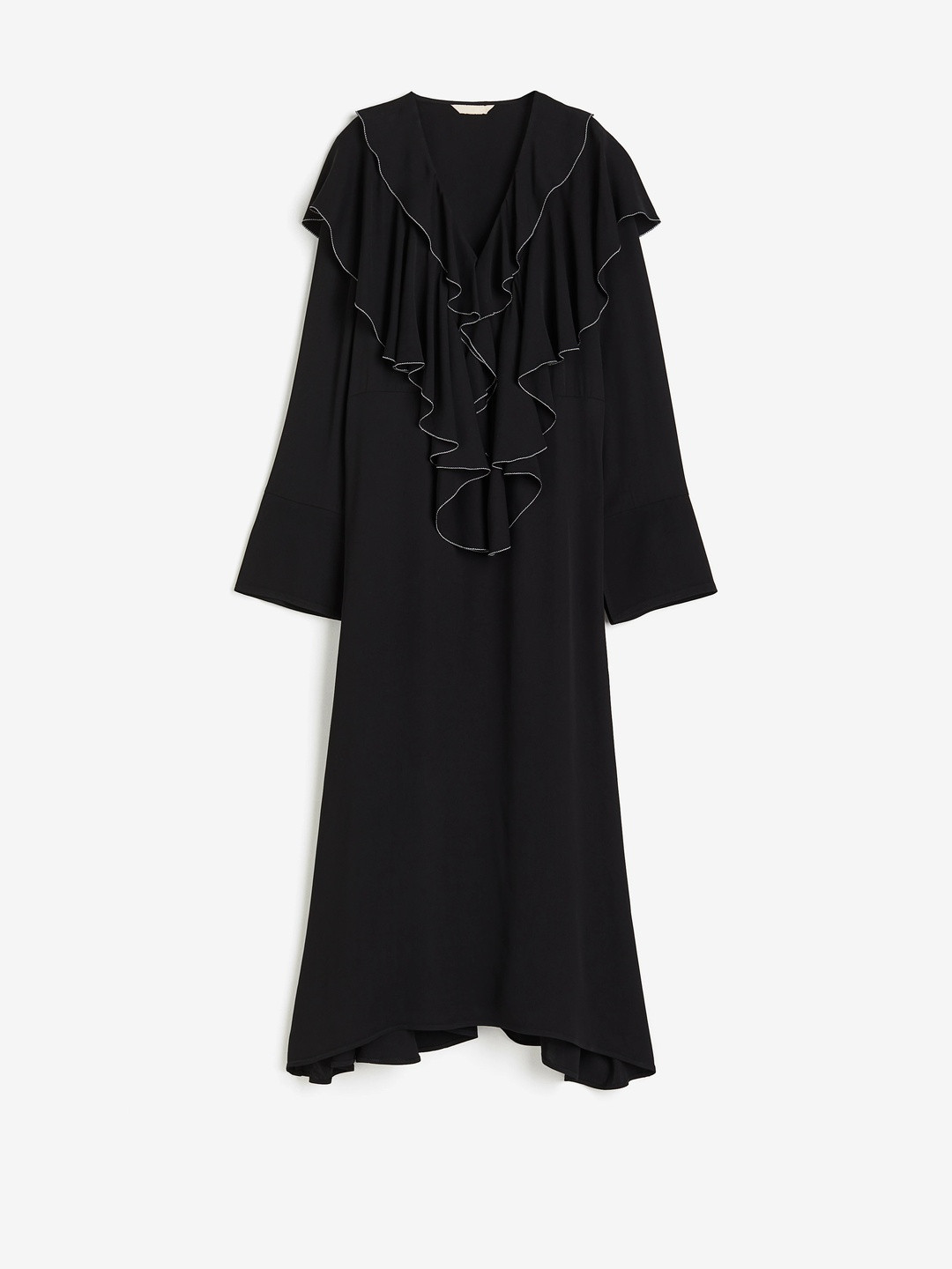 H&M Flounce-Trimmed Viscose Dress
