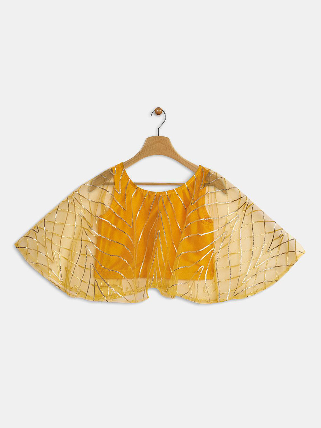 studio rasa Girls Embellished Cape Crop Top