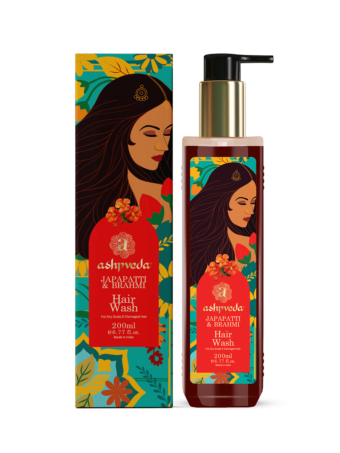 ASHPVEDA Essentials Of Japapatti & Brahmi Shampoo For Damaged Hair- 200 ml
