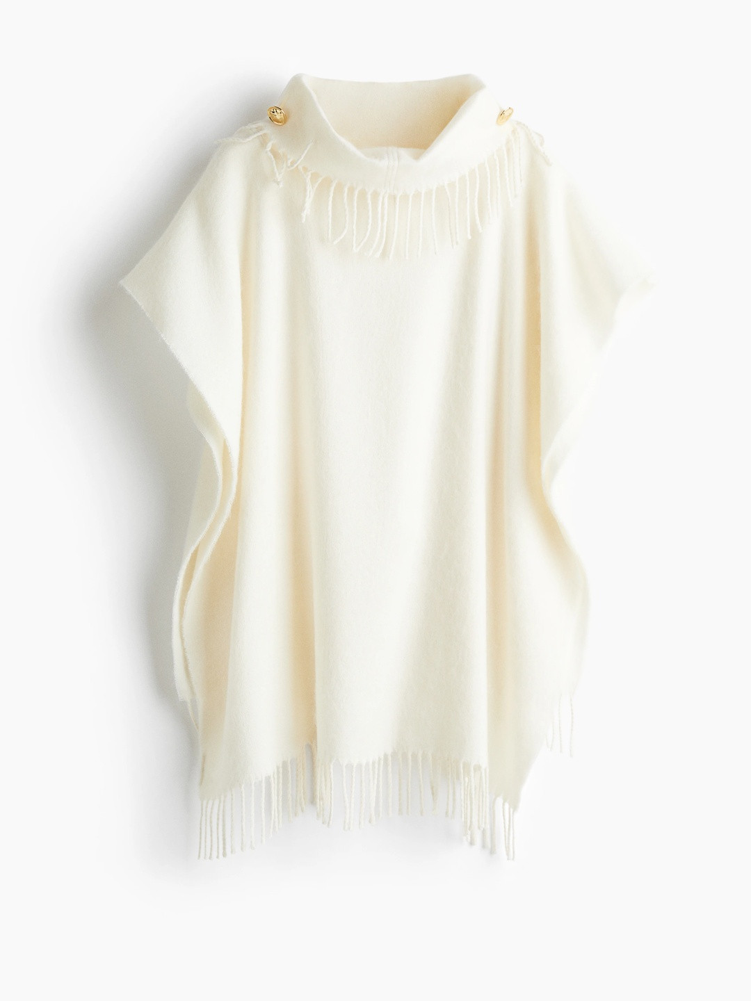 H&M Acrylic Fringe-Trimmed Cape