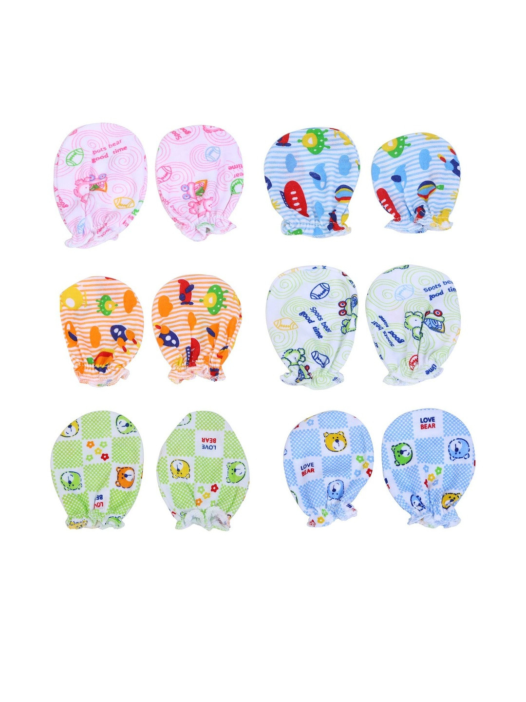 Mom's Darling Newborn Baby Mittens (6-Pack)