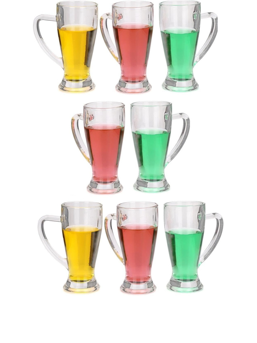 1ST TIME Transparent Pack Of 8 Dishwasher Safe Glass Beer Glass Bar Glass