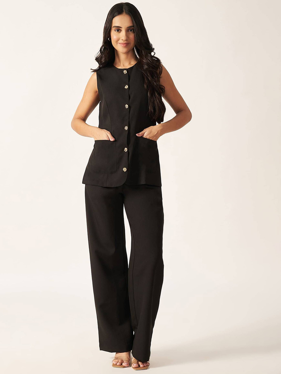 House of Sal Sydney Round Neck Shirt With Trouser Co-Ords