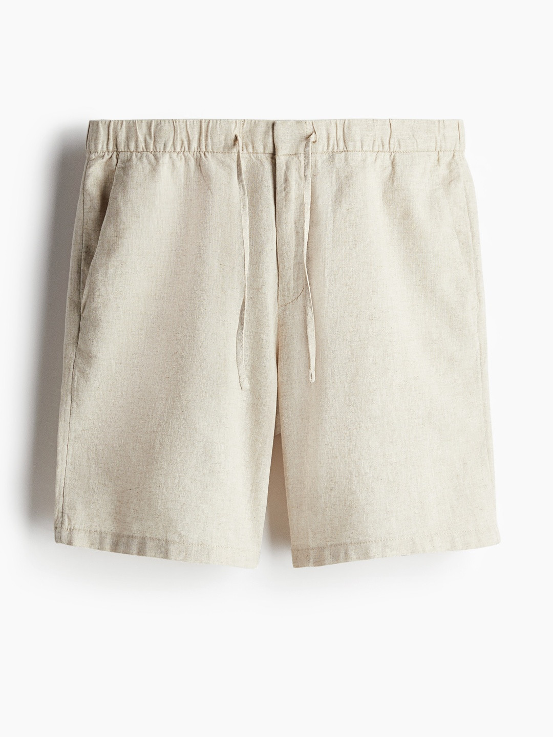 H&M Men Regular Fit Linen-Blend Shorts