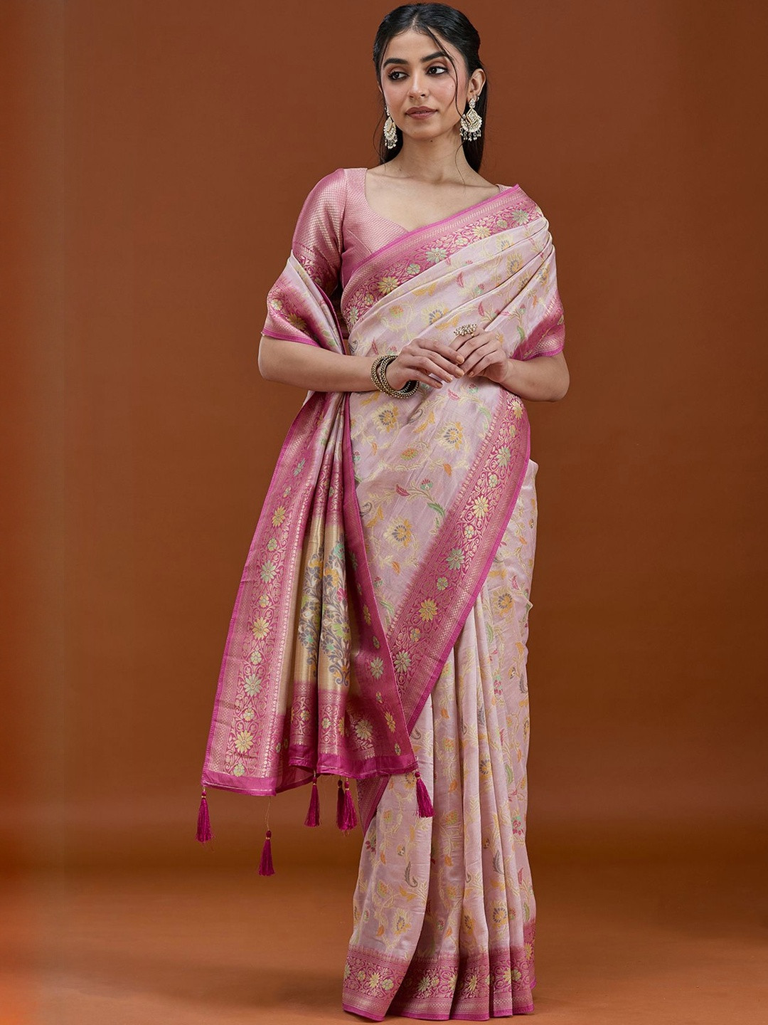 Koskii Lavender Null Silk Sarees