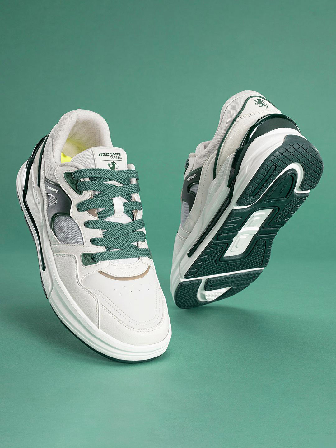 Red Tape Down Town Dapper Men Colourblocked Round Toe Lace-Ups Sneakers Shoes