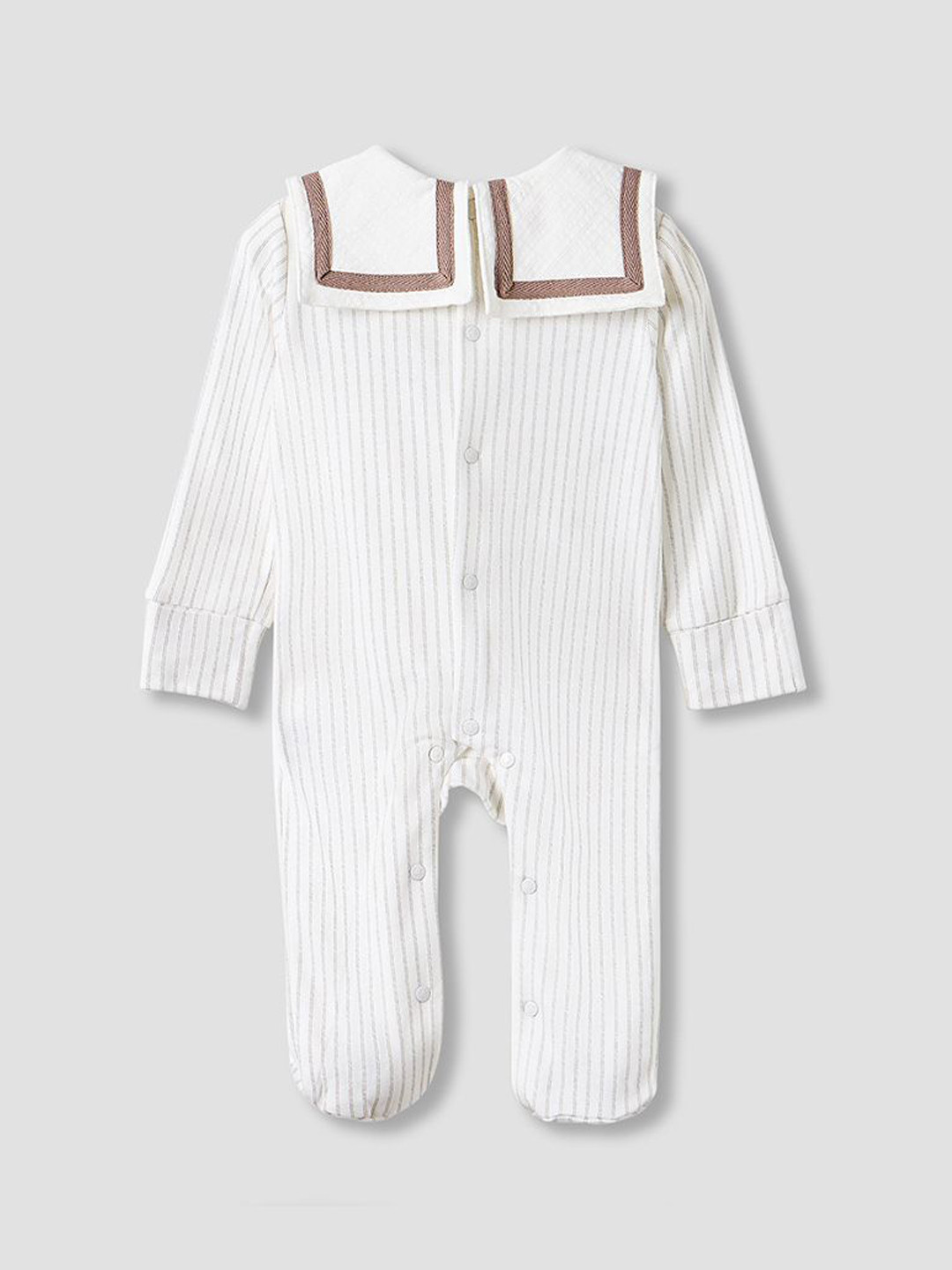 Giggles by Babyshop Boys Striped Sailor Collar Sleepsuit