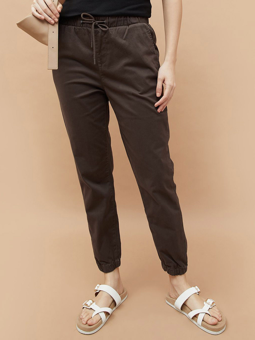 Fame Forever by Lifestyle Women Jogger Easy Wash Zip Trousers