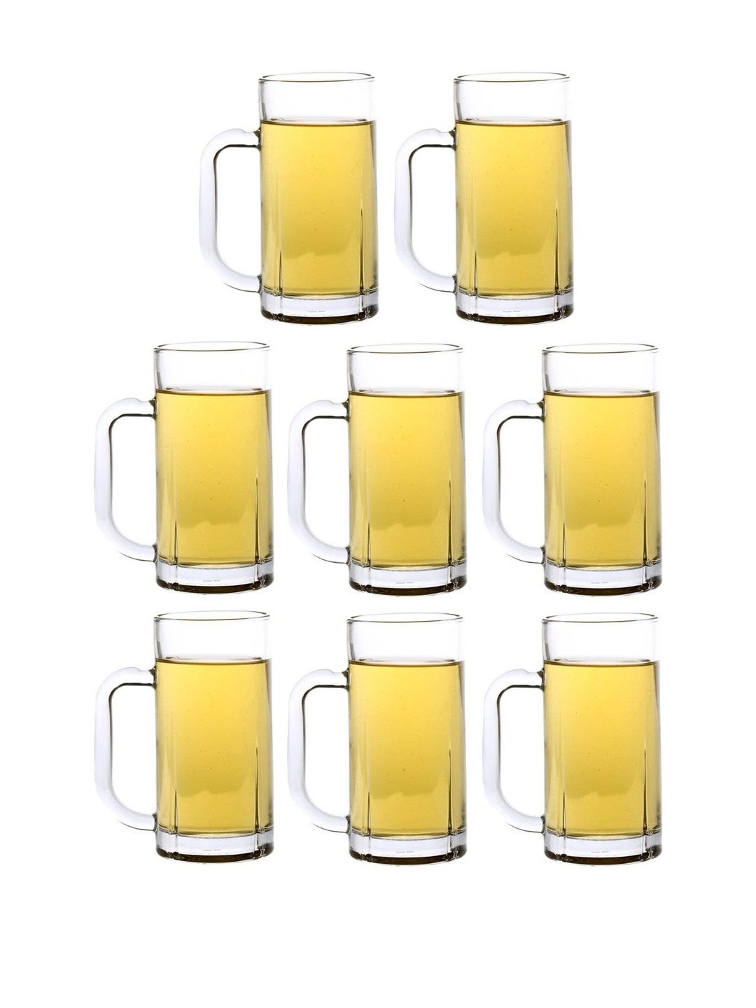 1ST TIME Transparent 8 Pieces Glass Beer Glasses-300 ml Each