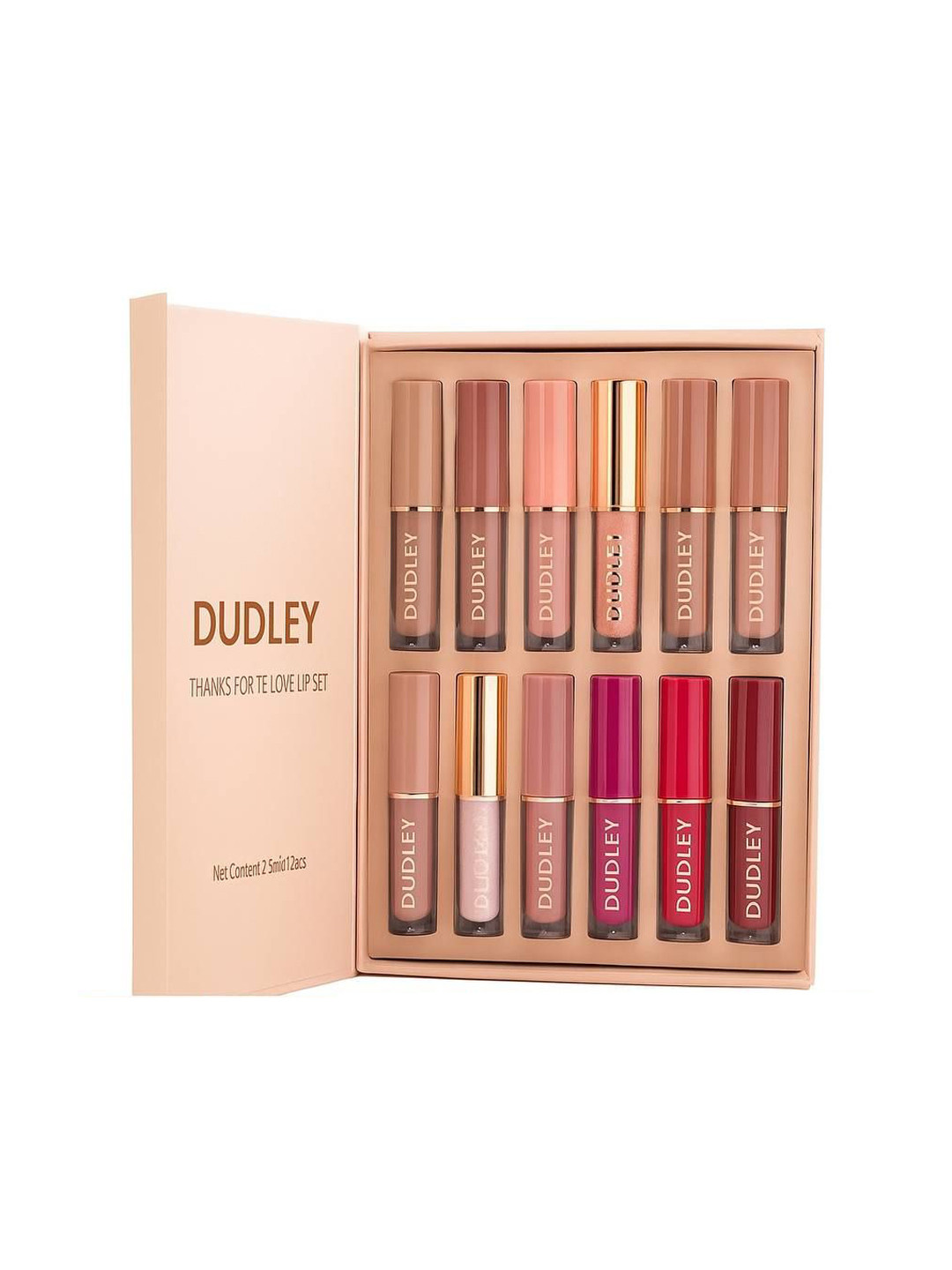 Dudley Set Of 12 Long-Lasting Matte Liquid Lipsticks - 2.5 ml Each