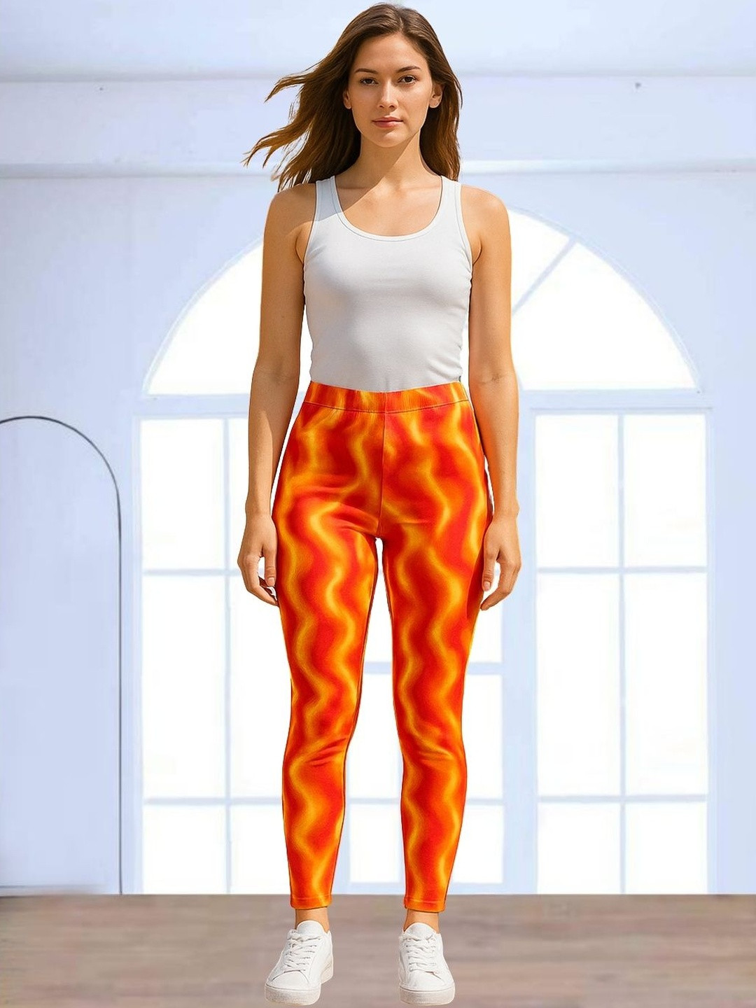 Moda Rapido Women Red Stretchable Cotton Lycra Blend Casual Jegging