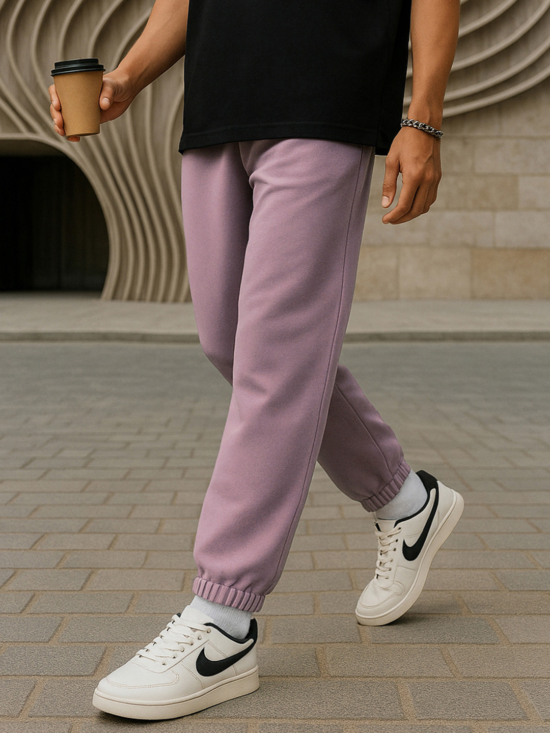 Bewakoof Heavy Duty 1.0 Men Purple Oversized Joggers