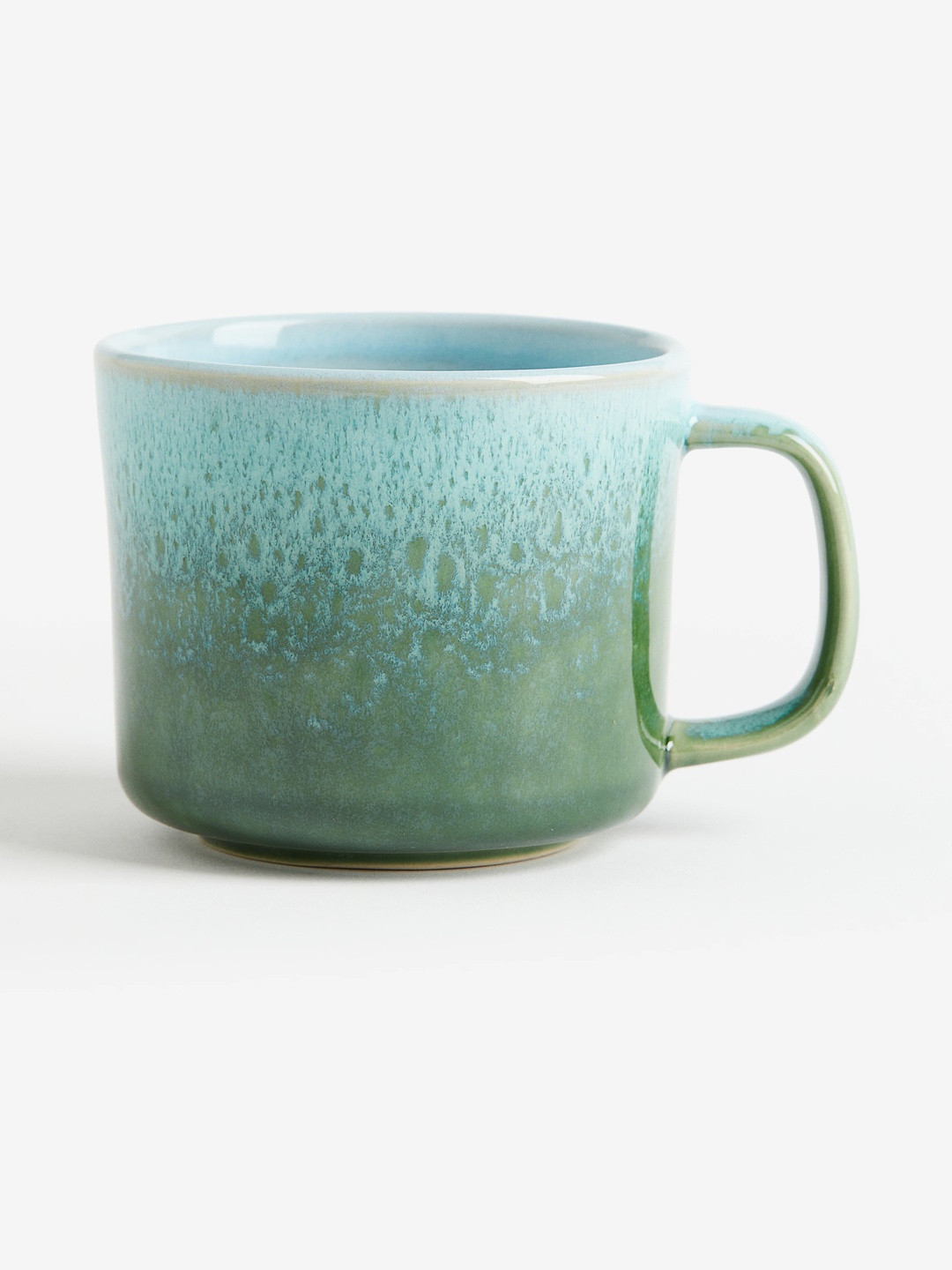 H&M The King Green Abstract Stoneware Microwave Safe Mug-450ml