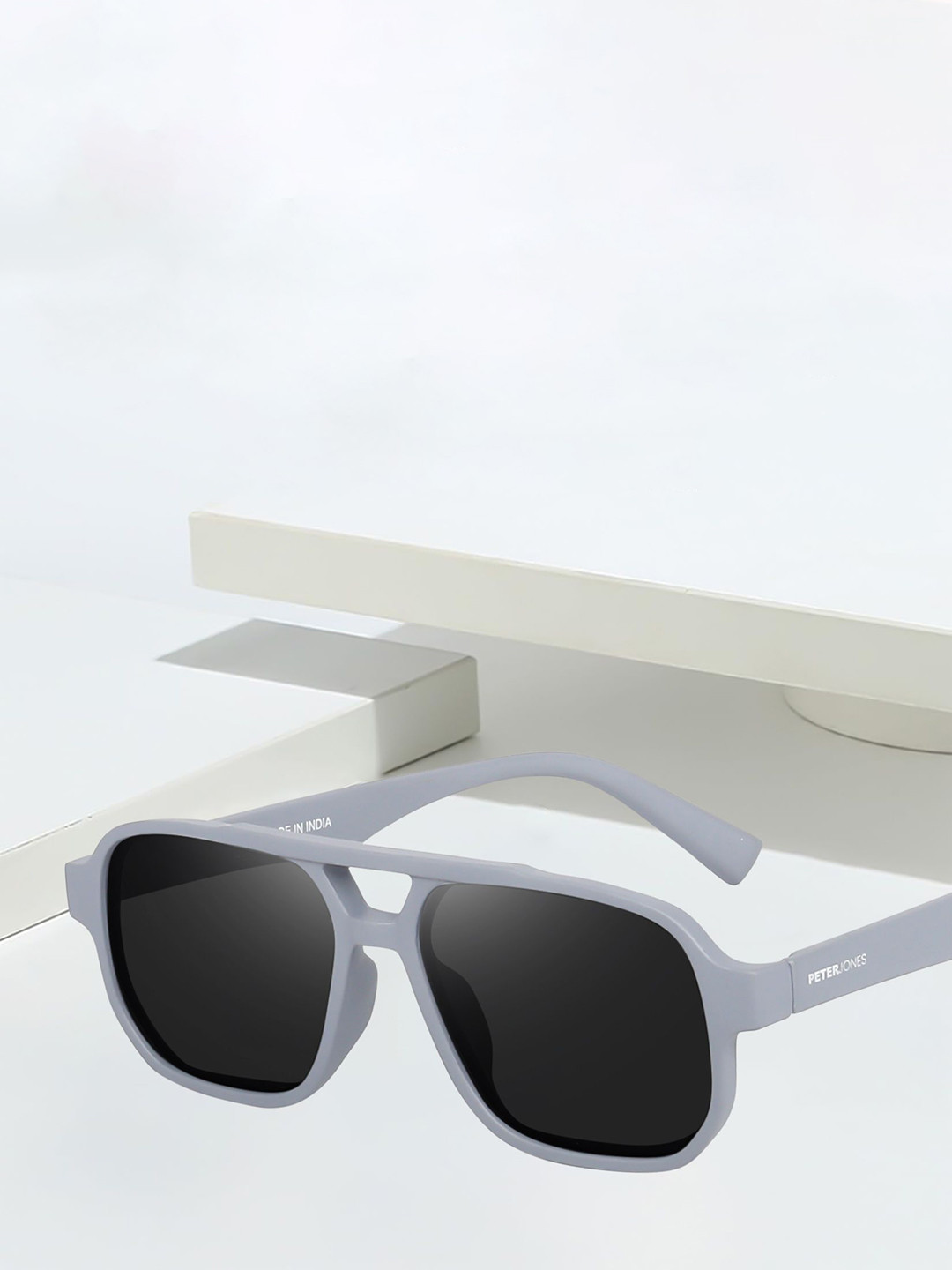 Peter Jones Eyewear Unisex Full Rim Square Sunglasses with UV Protected Lens PO740GR