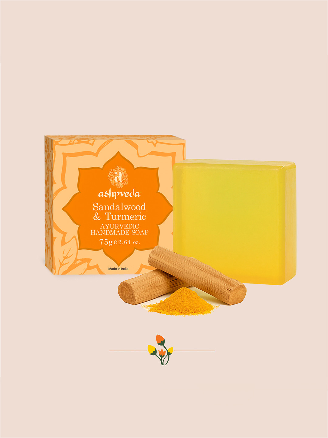 ASHPVEDA Sandalwood & Turmeric Soap- 75 g