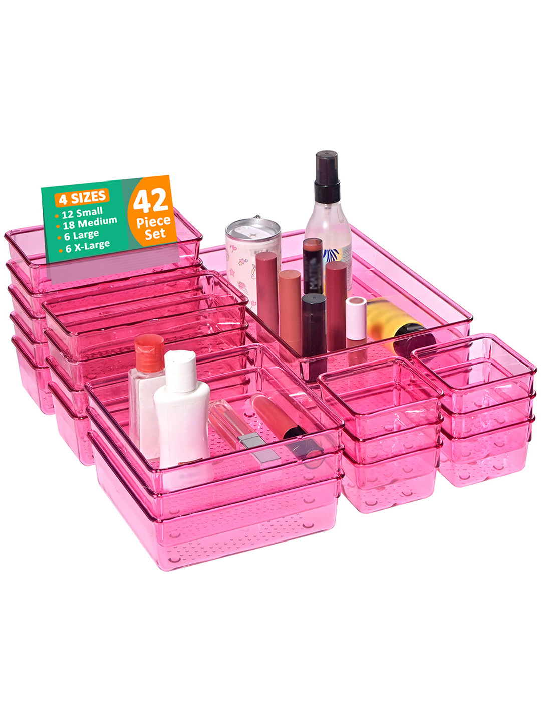 Myntra Elegant Homes Black 42  Pieces Regular Drawer Organisers