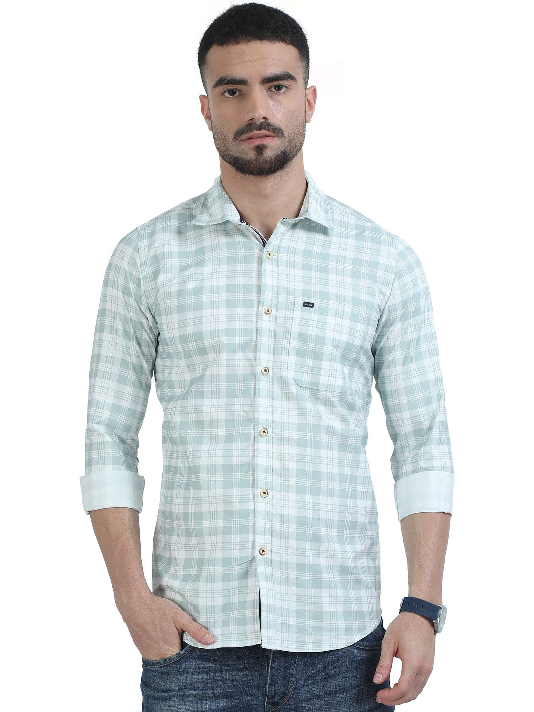 Rocket Science Men Multi Cotton Slim Fit Comfort Shirts