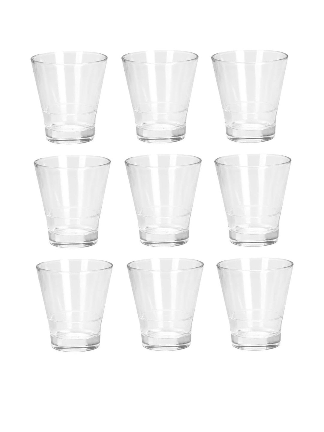 1ST TIME Transparent 9 Pieces Dishwasher Safe Cocktail Bar Glasses - 150ml