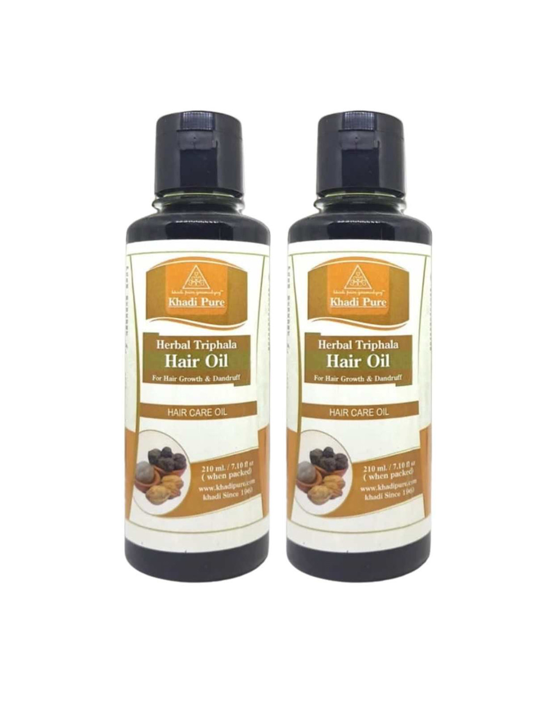Khadi Pure Set Of 2 Herbal Triphala Oil - 210 ml Each