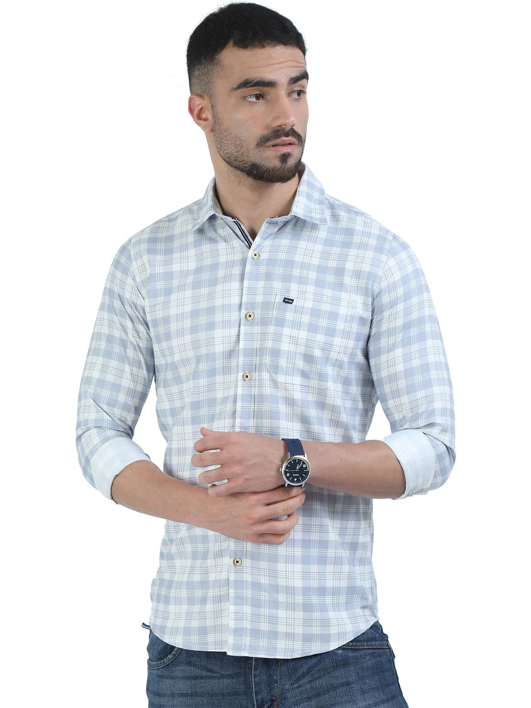 Rocket Science Men Multi Cotton Slim Fit Comfort Shirts