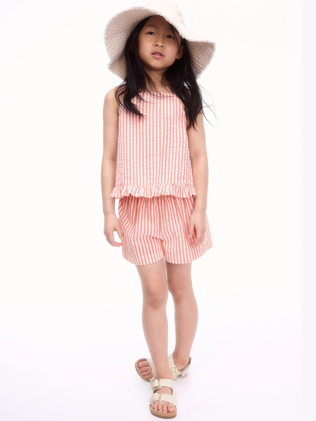 H&M 2-Piece Cotton Strappy Top & Shorts Set