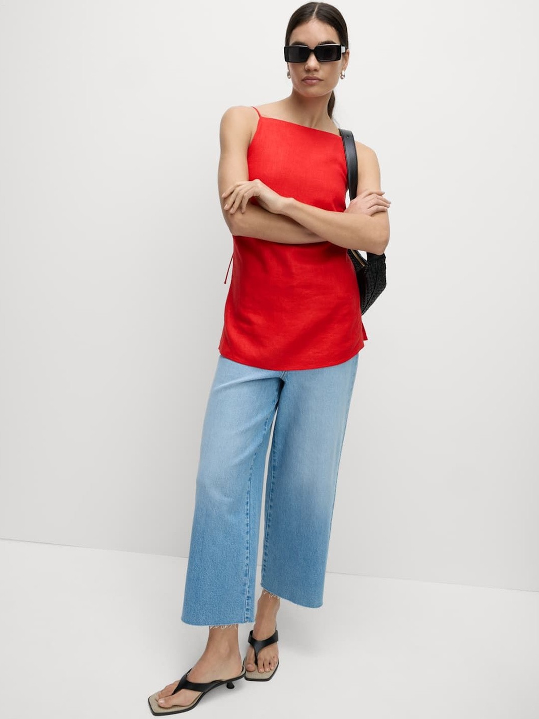 Marks & Spencer Women Solid Linen Cami Top