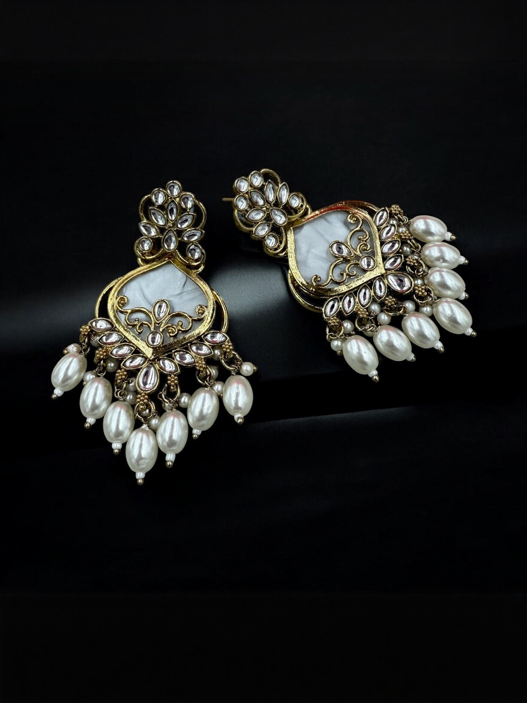 Women Click Gold-Plated Kundan Earrings