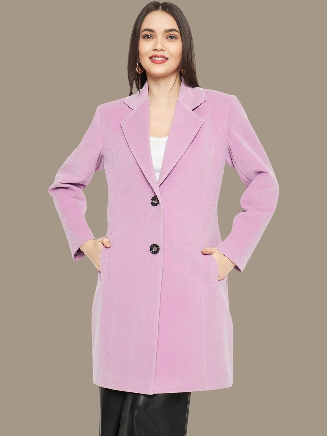 Roadster Women Double-Breasted Longline Overcoat