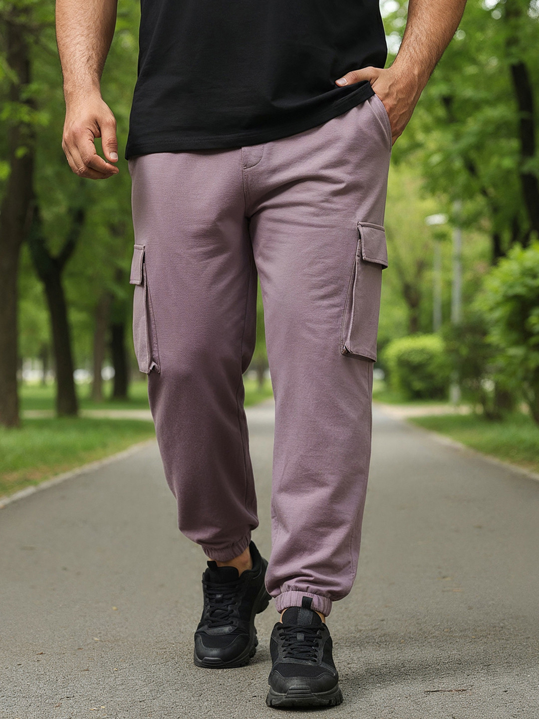 Bewakoof Air 1.0 Men Oversized Plus Size Cargo Joggers