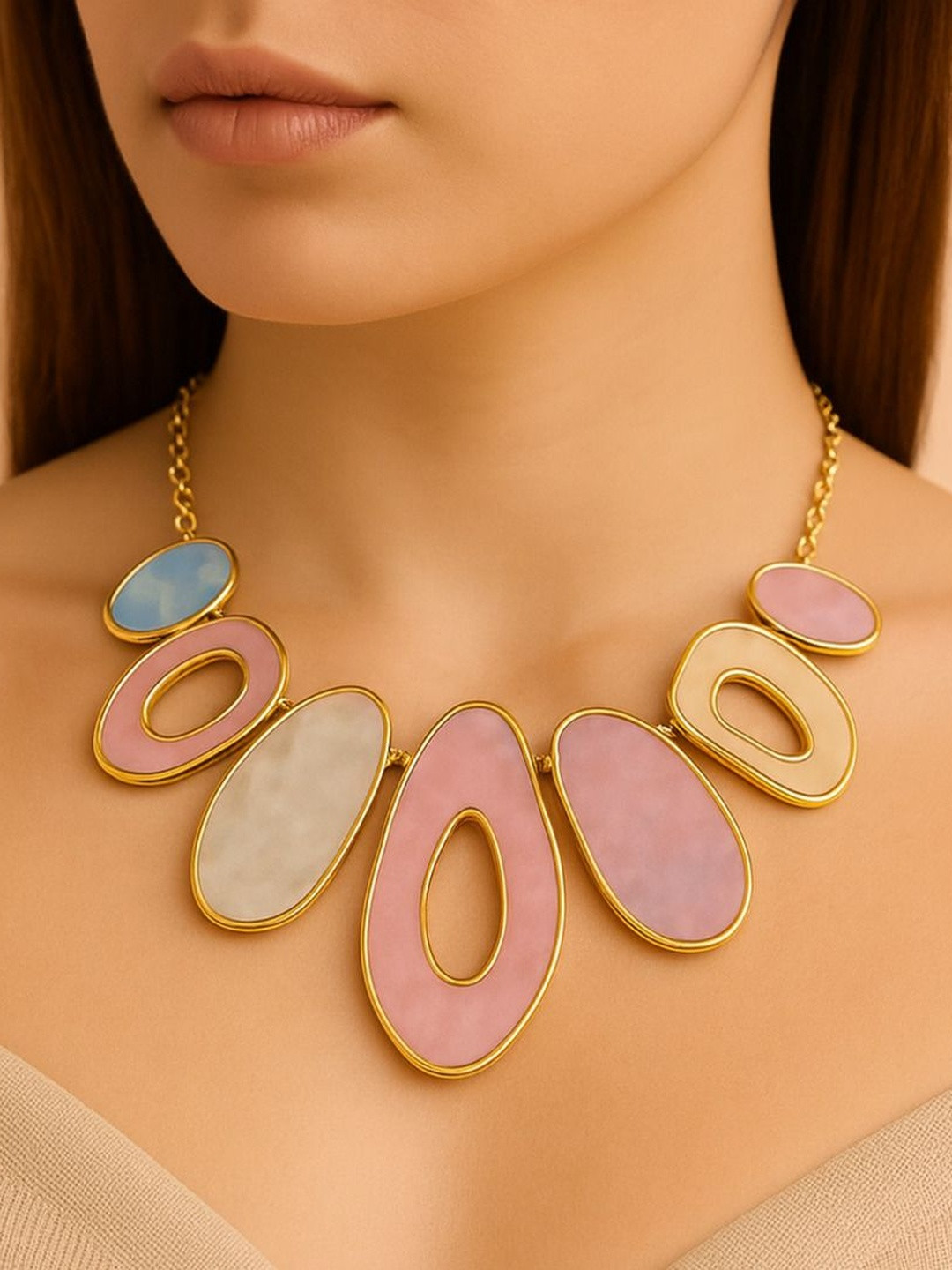 Nui Gold-Plated Korean Statement Necklace