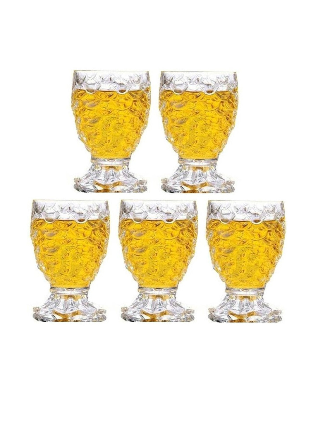 1ST TIME Set of 5 Transparent Glass Bar Glass