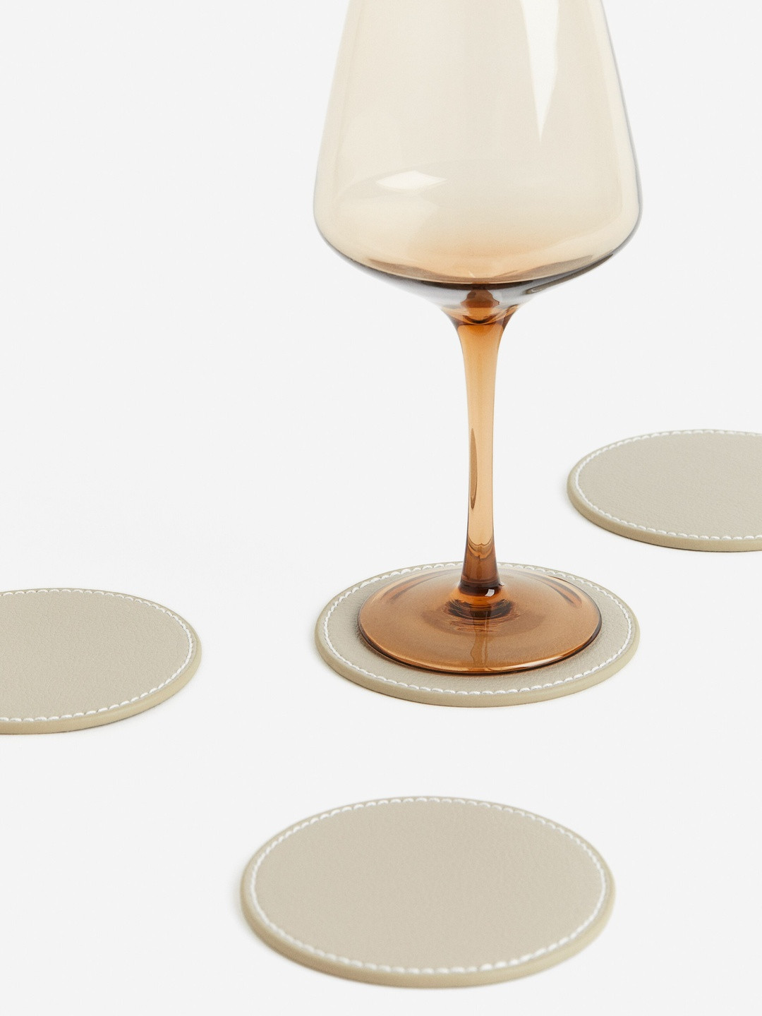 H&M Pack of 4 Grey & White Textured Coasters