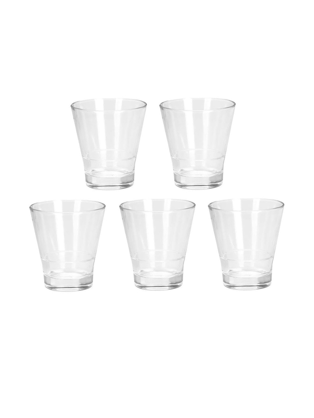 1ST TIME Set of 5 Transparent Glass Bar Glass