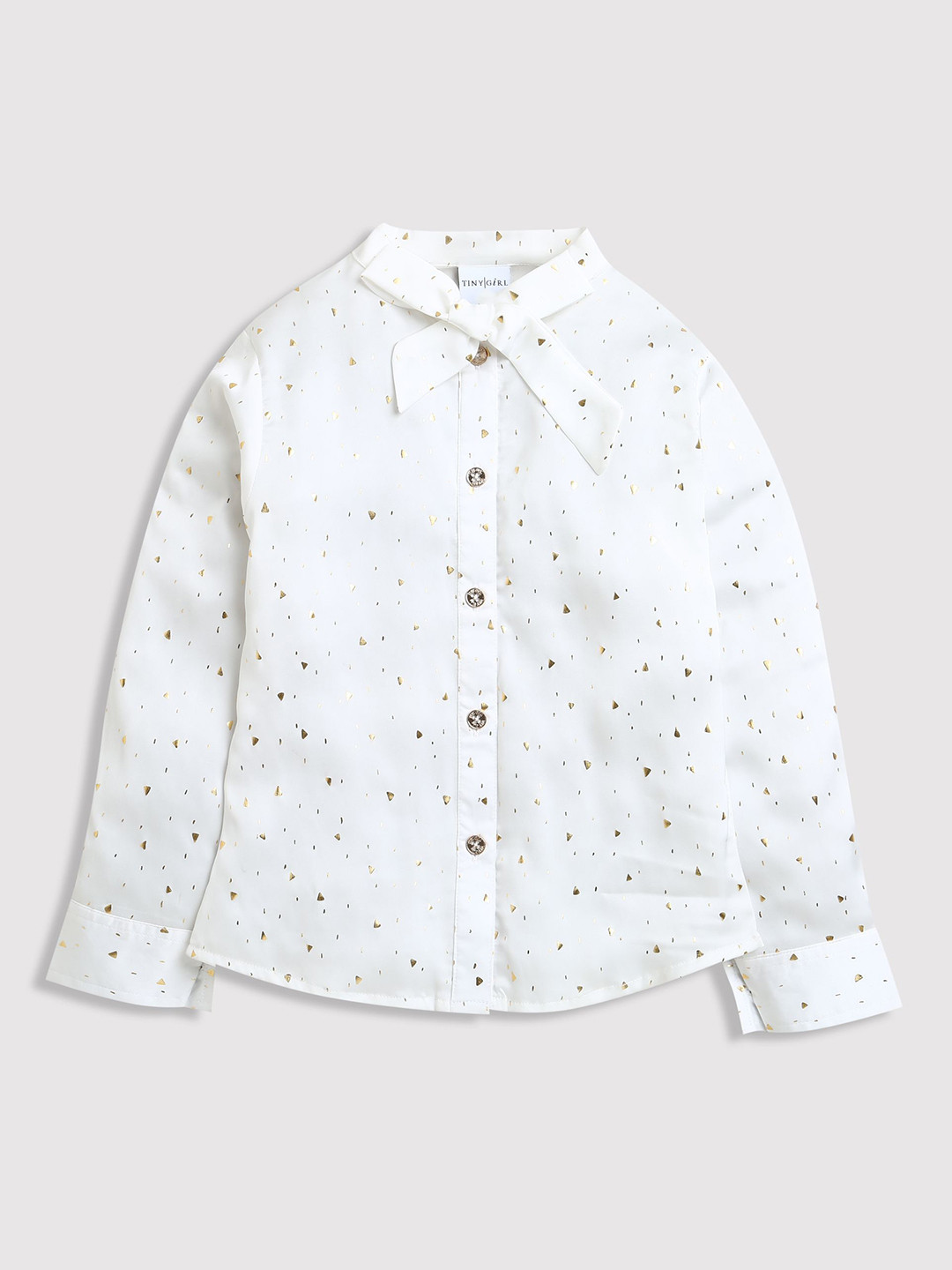 Tiny Girl Shimmer Embellished Shirt Style Tops