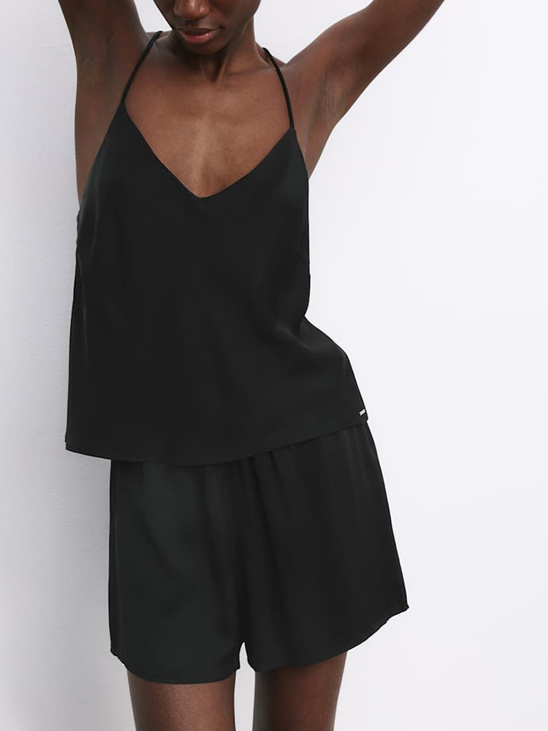 Marks & Spencer Women Shoulder Strap Sleeveless Camisole & Shorts Night Suit